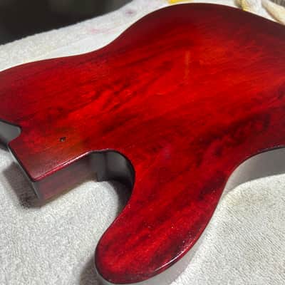 Cherry Burst Basswood T-style guitar body - Made in USA! image 7