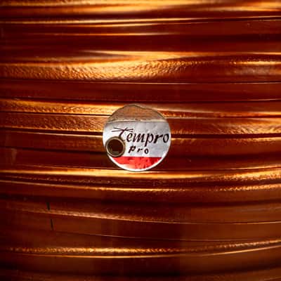 1970s Tempro Tiger Eye's Pearl Drum Set 14x20 8x12 and 16x16 image 18