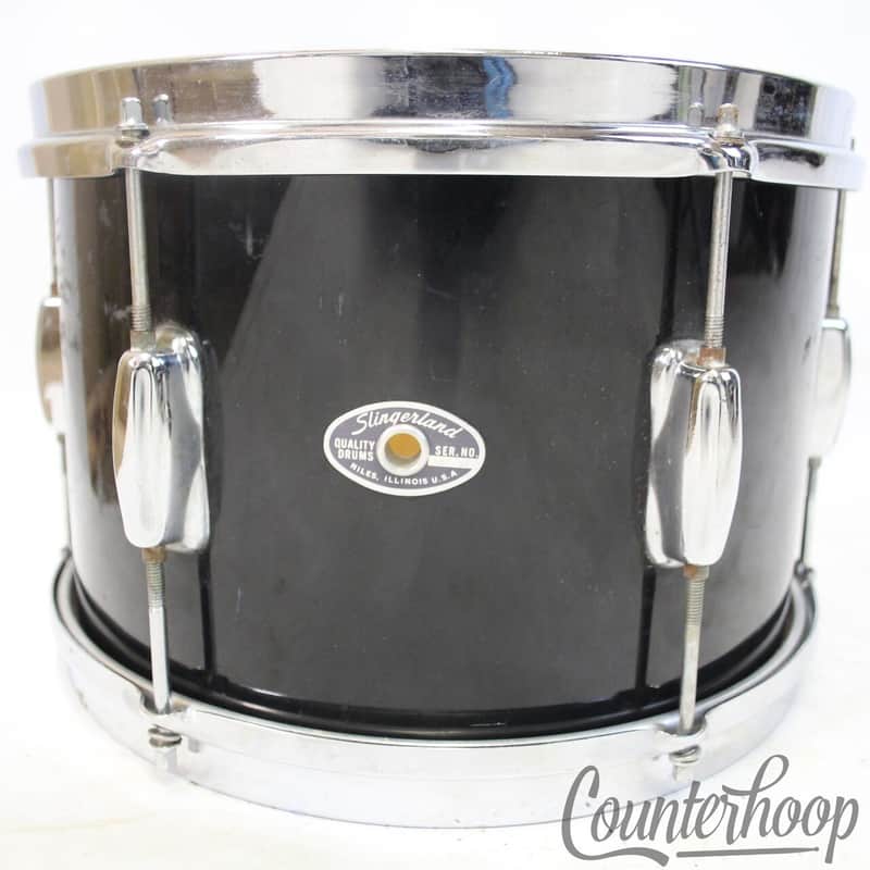*Slingerland 12x8" Tom Drum Black Beauty Stage Band 80s 5Ply Maple Set-O-Matic* image 1