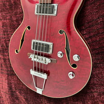 Yamaha SA-70 Short Scale Bass Guitar - Fretless - Semi Acoustic - Jumbo Hard Case - 1969 image 18