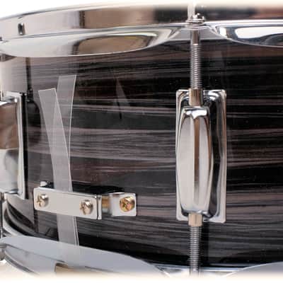 Griffin Snare Drum - 14" x 5 - 5" Poplar Wood Shell with Zebra PVC Glossy Finish Percussion Musical Instrument with Drummers Key image 4