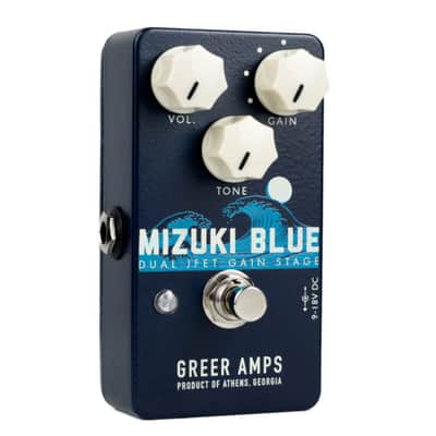 Greer Amps Mizuki Blue Dual JFET Gain Stage Overdrive Effect Pedal image 2