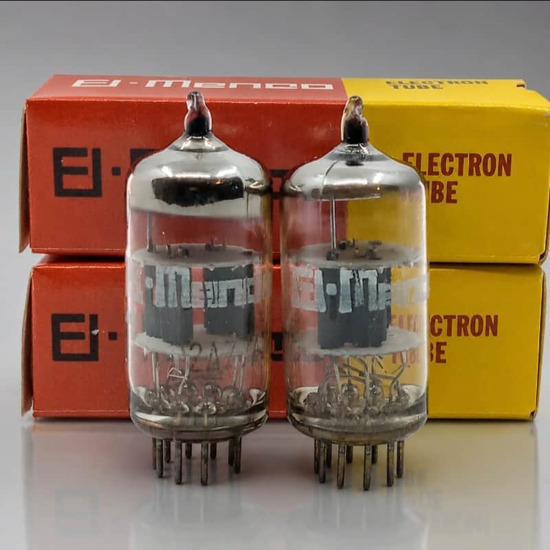 NOS GM Matched Pair JAPAN/MATSUSHITA 12AZ7 / 12AZ7A Vacuum Tubes(El menco lbl. image 1