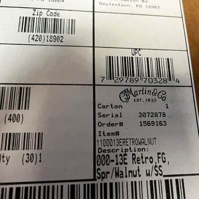 2026 CF Martin 000-13E Retro Walnut natural image 13