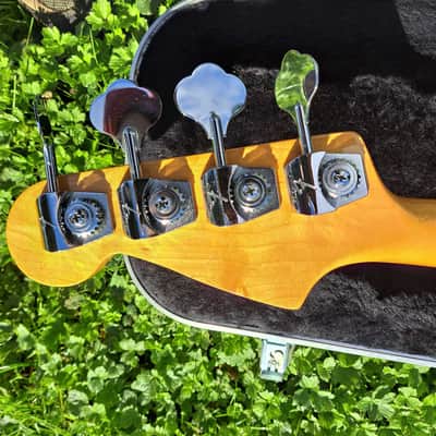 All Original Vintage Fullerton Era 4-bolt 1983 / 1984 Fender American Standard Jazz Bass, Dan Smith, AVRI, Sienna Burst Ash, OHSC image 19