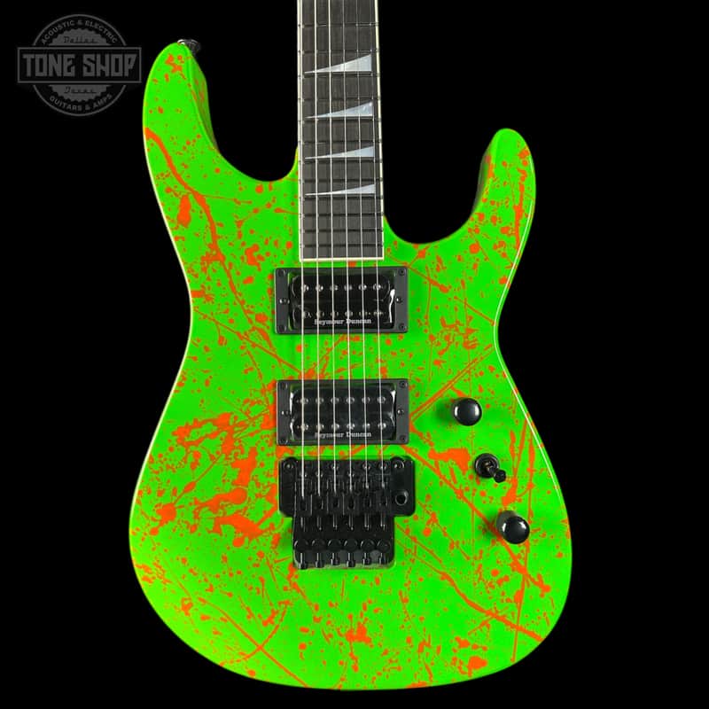 Jackson Custom Shop DK 2H FR Green-ORG Splatter w/case XN17925