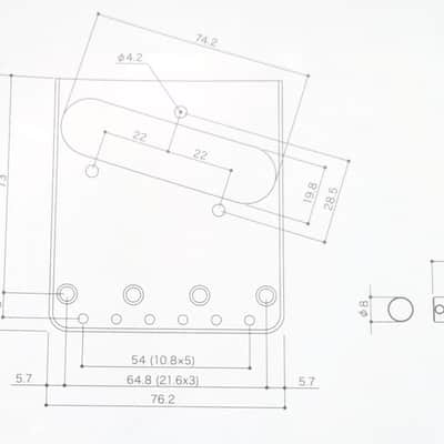 True Custom Shop® In-Tune Tele Bridge wh Titanium Saddles for Fender Telecaster image 5