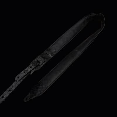 Carlino Crystal black scale leather strap with satin nickel studding 2026 - Black image 4