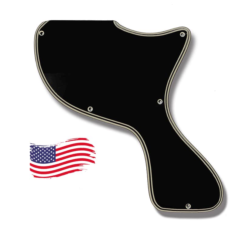 5 ply Black/Cream WIDE BEVEL Pickguard for Epiphone Les Paul Junior Special Humbucker image 1