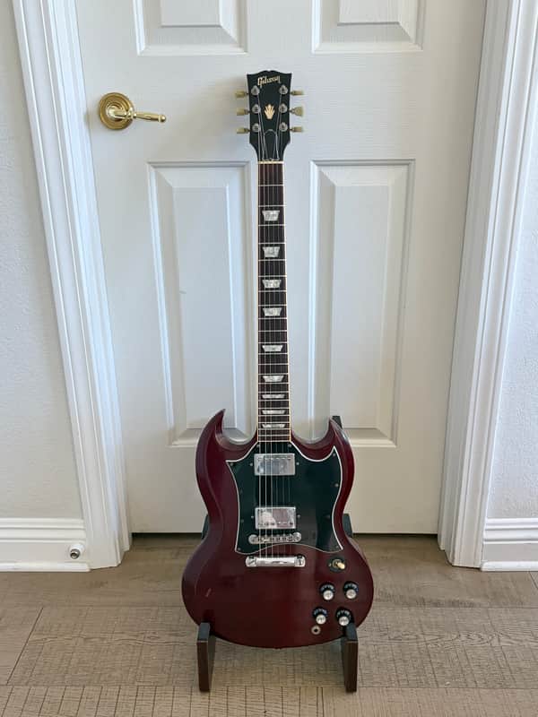 Gibson SG Standard 1996 Headstock Repair Cherry w/ Hard Case