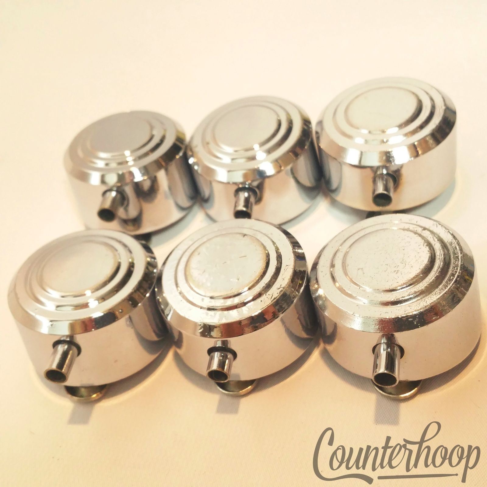Hayman 6x Turret Snare/Tom Drum Lug Chrome UK Vintage 60s Camco-Copy/DW 1 3/8" - Excellent / 6.95/24.95 — main photograph