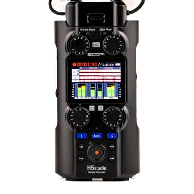 Zoom H5 Studio Handheld Recorder for Musicians, Podcasters & Filmmakers with Large Stereo Microphones, 2 Pro Quality Preamps, 6 Tracks of Recording, 32-Bit Float and USB Audio Interface