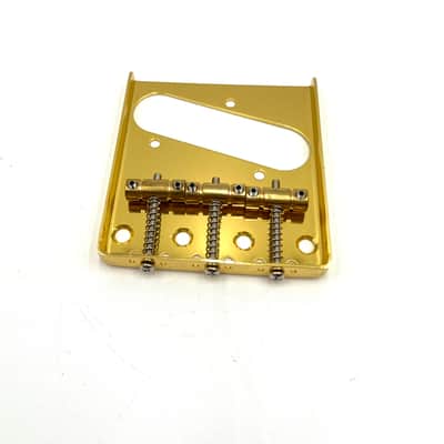 Warmtone Custom Guitars Tele Bridge Series #2 Vintage Ash Tray Gold 3 Brass Saddles image 3