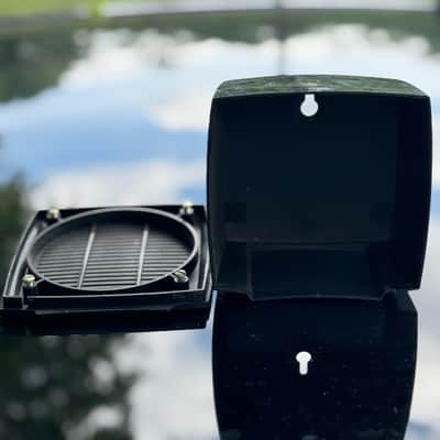 Small Vintage Motorola Speaker Enclosure 1970s - 1980s - Black New Old Stock with Screws great for DIY speaker mini cabinet box image 12