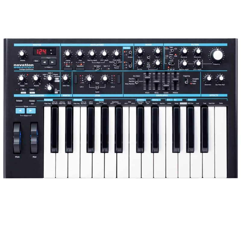 Novation BASS STATION II 25 Note Analogue Monosynth Keyboard Synthesizer image 1
