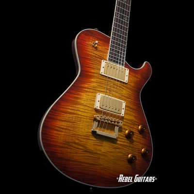 Knaggs Guitars Kenai in Dark Cherry Burst w/ T1 Flame Maple Top & Bare Knuckle Mules image 2