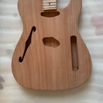 1 Set Mahogany Wood Telecaster Tele Style Guitar Body with Neck, Maple Fingerboard image 1
