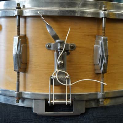 1940 Ludwig & Ludwig USA Chicago 6.5x14" Maple/Poplar Snare Drum - Satin Natural Maple image 2