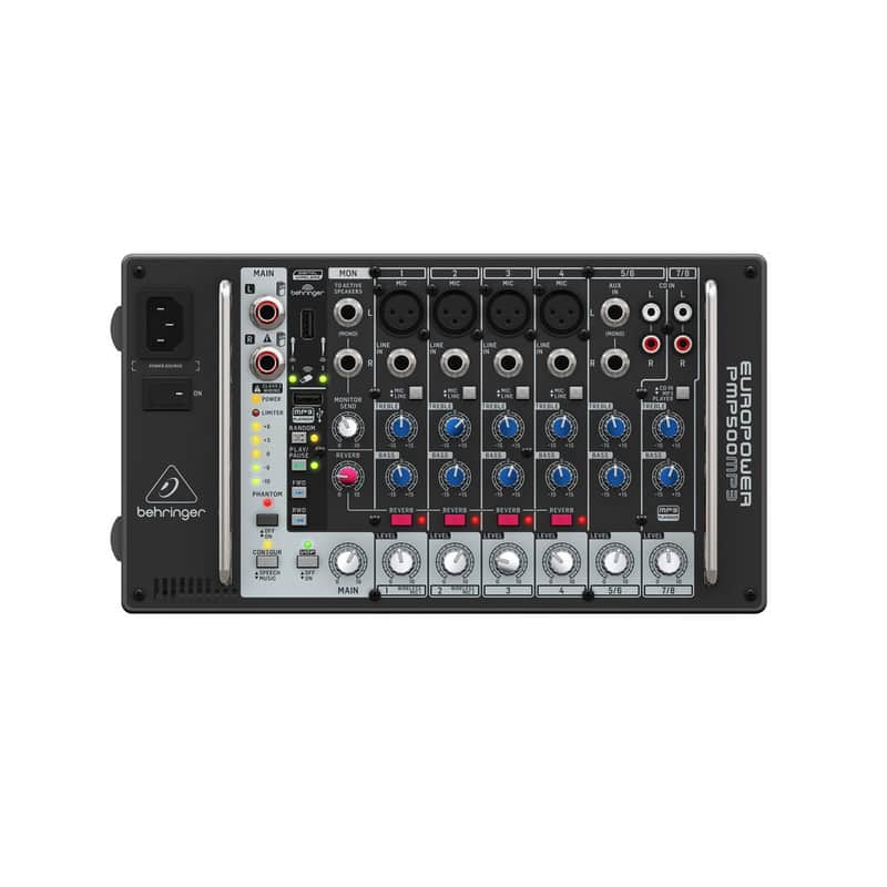 Behringer Europower PMP500MP3 500-Watt 8-Channel Powered Mixer image 1