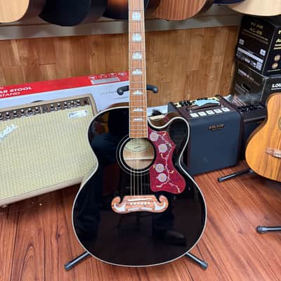 Epiphone J-200 EC Studio Acoustic Electric Guitar- 2025- Ebony- New! image 2