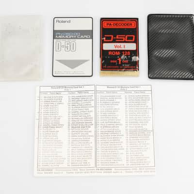 Roland PN-D50-00 & PA Decoder D-50 2-Sided ROM Memory Cards #54297