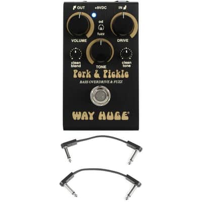 Way Huge Pork and Pickle Smalls Bass Overdrive Pedal with 3 Patch Cables image 2