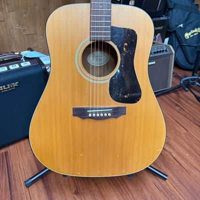 Guild D4-NT Dreadnought Acoustic Guitar -Westerly RI USA 1991 - Natural Satin- Bridge Re-glue w/Hard Case image 4