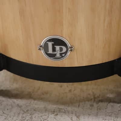 Latin Percussion LP Aspire Natural Oak Wood Finish Bongos 8” 6.75” image 2