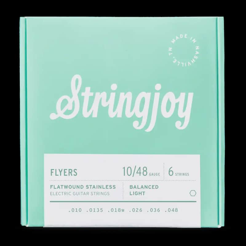 Stringjoy Flyers 10-48 Balanced Light Gauge Flyers - Flatwound Stainless Electric Guitar Strings image 1