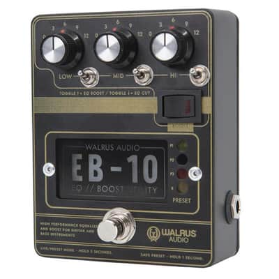 Walrus Audio EB-10 Preamp/EQ/Boost Pedal (Black) - Open Box image 2