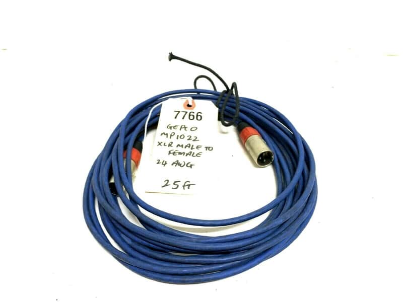 Gepco/Neutrik MP1022 24 AWG 25' Blue Xlr Male to Xlr Female Cable #7766 (One) image 1