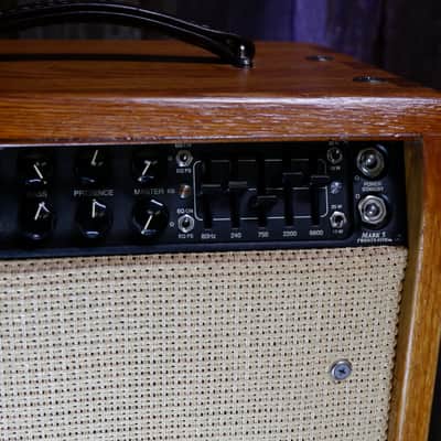 Mesa Boogie Mark Five 25 2-Channel 25-Watt Custom Guitar Combo - Red Oak & Wicker With Electro-Voice Black Shadow image 4