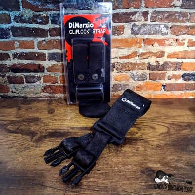 DiMarzio ClipLock Guitar Strap - Extra Short, 2 Inch Nylon - Black
