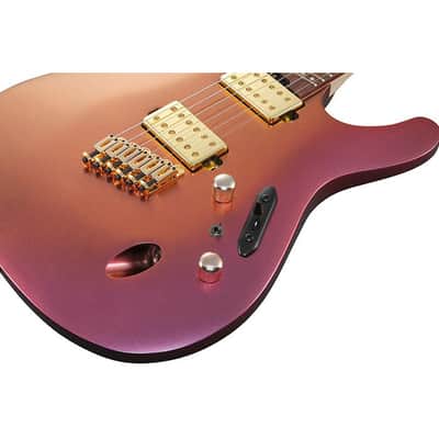 Ibanez SML721RGC S Axe Design Lab Multi-scale Guitar - Rose Gold Chameleon image 6
