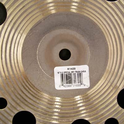 Zildjian K Custom Special Dry 18" Trash China/New/Model # K1420/1175 Grams/New image 4