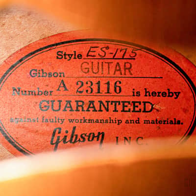 1956 Gibson ES-175 Vintage Archtop Electric Guitar Sunburst w/ P-90, Case image 6