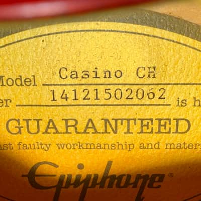 Immagine 2014 Epiphone Casino with Bigsby Vibrato - Cherry - Free Pro Setup - 19