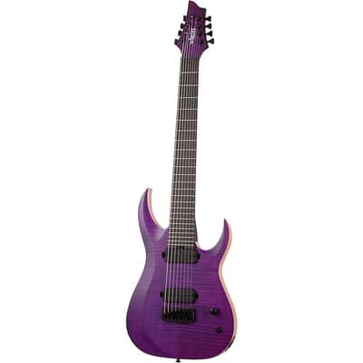 Schecter Guitar Research John Browne Tao-8 Electric Guitar Regular Satin Trans Purple image 5