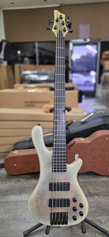 AIO S8-5 5-String Bass Guitar - White Burst GS-056 image 1