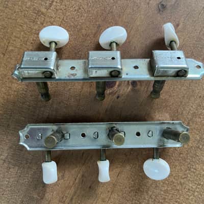 Kluson Deluxe Single Line -3 On-A-Side Vintage Tuning Machines 1950-1960 Nickel image 2