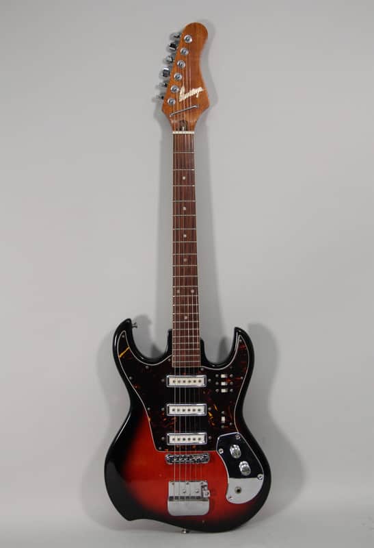 1960s Prestige Teisco 3-Pickup Vintage Electric Guitar Made In Japan image 1