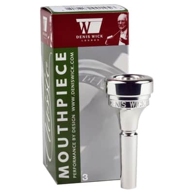 Denis Wick Classic Tenor Horn Mouthpiece Silver-Plated, 5883-3 - V-Type Backbore to Enhance Your Performance with Clear Superior Sound and Precision - Ideal for Musicians - 18.50 x 6.07 x 5.2mm image 1
