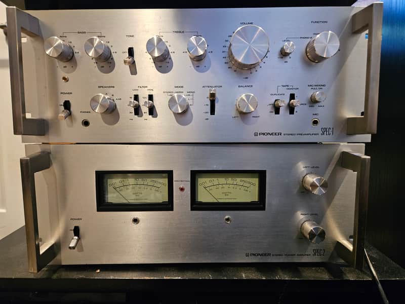 Pioneer SPEC Preamp and Amp - SPEC-1 SPEC-2 Recapped
