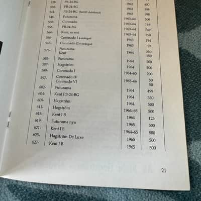 Hagstrom Pricelist for Electric Guitars and basses [Printed in Älvdalen, Sweden] 1995 image 3