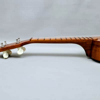 Vintage *RARE* SAM F. CHANG HONOLULU HAWAIIAN KOA 20 3/4” Soprano Ukulele w/Case image 3