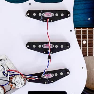 2014 Tokai Goldstar Sound AST-118 S-Style Electric Guitar Ash Body Blue Burst, Japan image 15