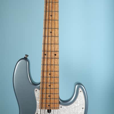Mike Lull M5V Jazz Electric Bass 5 String Lake Placid Blue with Case image 7