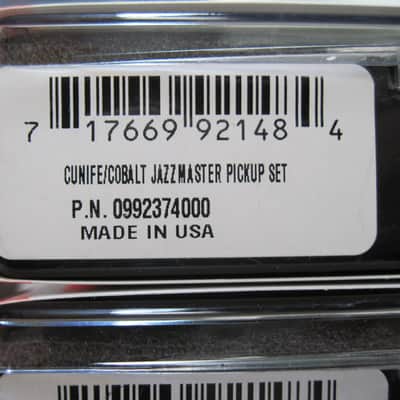 Fender Cunife Cobalt Chrome Jazzmaster Pickups Set USA 0992374000 image 2