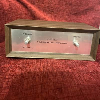 Vintage Solid State Spring Reverb 1970 - Wooden Brown and Silver (MIJ) image 2