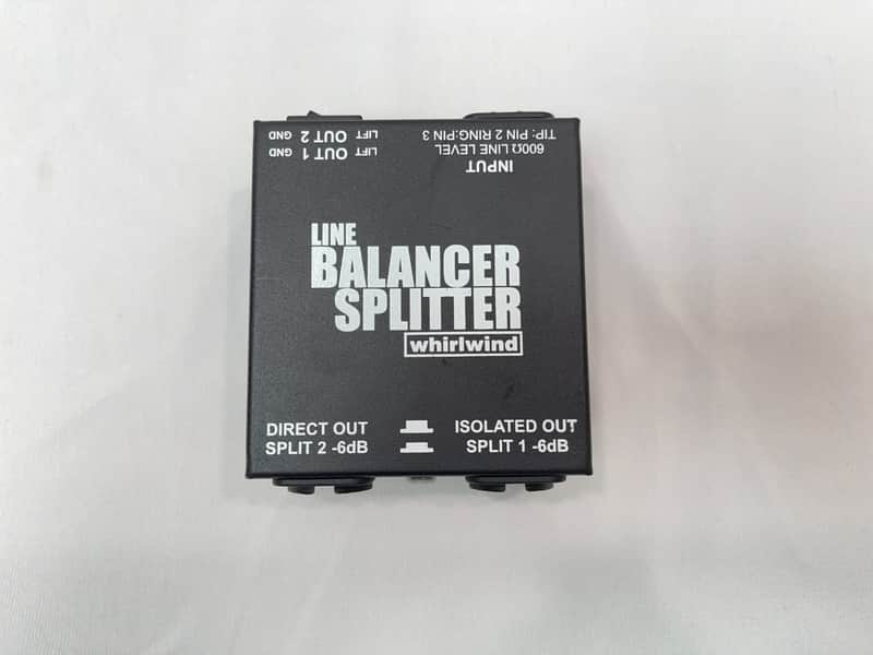 Whirlwind Line Balancer Splitter 1 input XLR or TRS to dual XLR out image 1